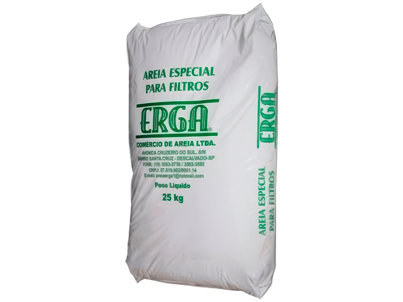 Areia Para Filtro de Piscina 25 Kg Erga 