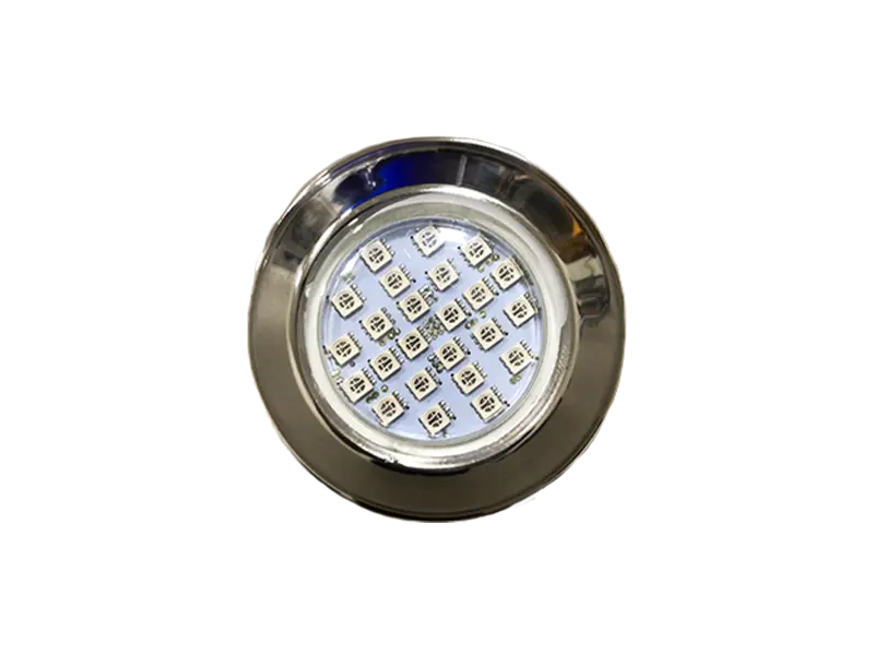 Refletor Power Led 5W (Azul-Inox) Frente Baixa Brustec 