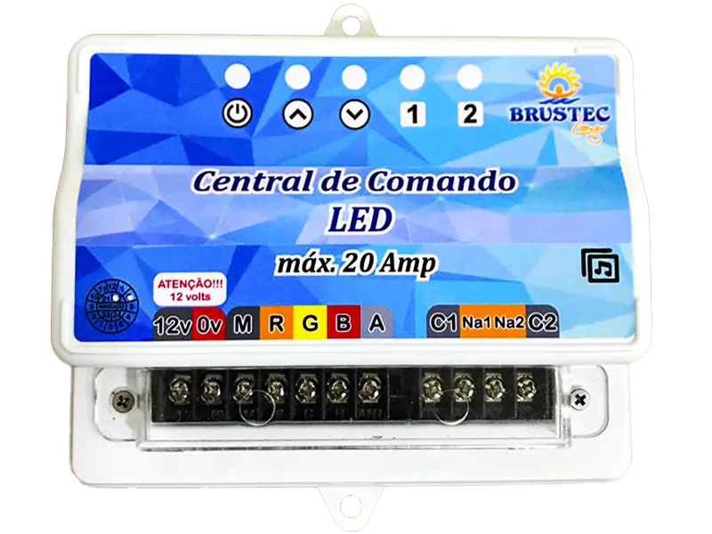 Central de Comando SMD com 2 Auxiliares 240W 20A - Brustec