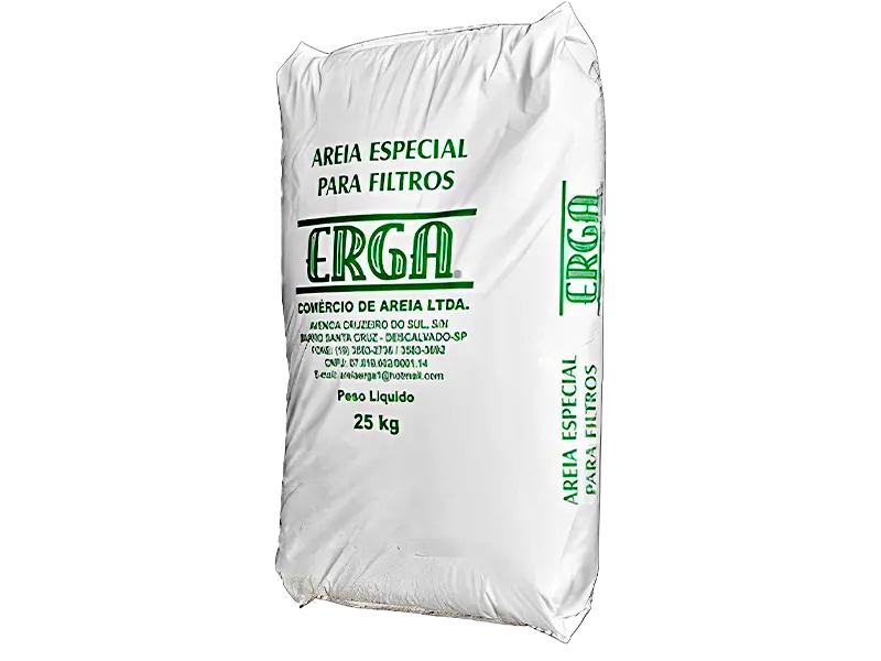 Areia Para Filtro de Piscina 25 Kg Erga 