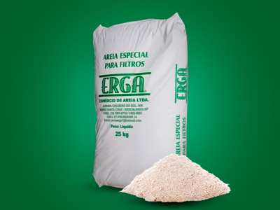 Areia Para Filtro de Piscina 25 Kg Erga 