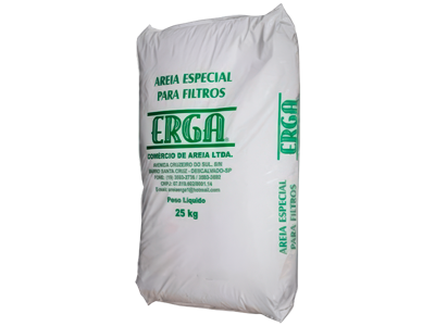 Areia Para Filtro de Piscina 25 Kg Erga 