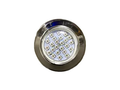 Refletor Power Led 5W (Azul-Inox) Frente Baixa Brustec 