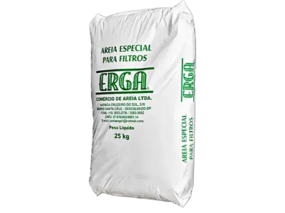 Areia Para Filtro de Piscina 25 Kg Erga 